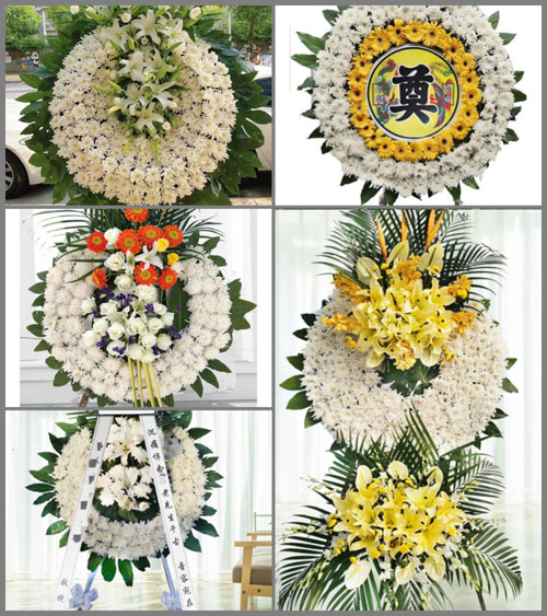 山东潍坊安丘市柘山镇磨山河村花圈速递